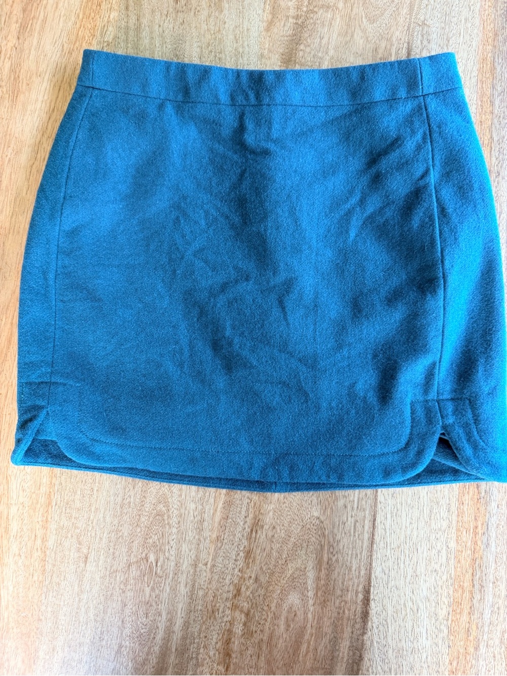 J. Crew Wool Blend Emerald Green Mini Skirt